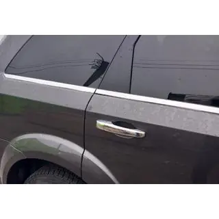 Окантовка окон нержавейка (6 шт) Dodge Journey 2008-2020 гг. фото 3