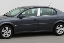 Opel Vectra C 2002-2008 гг. Хромированные Накладки на Дверные Стойки (6 шт, Нержавейка) фото 1