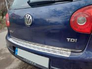 Volkswagen Golf 5 2003-2009 гг. Накладка на задний бампер Carmos нержавейка Универсал фото 5