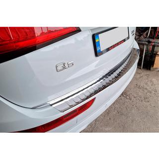 Накладка на задний бампер Carmos нержавейка Audi Q5 2008-2017 гг. фото 4