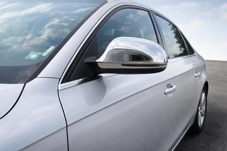 Audi A6 C6 2004-2011 гг. Накладки на Зеркала 2009-2012 (2 шт., Нержавейка) Image