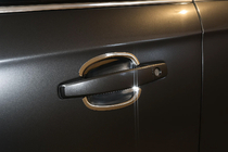 Opel Corsa D 2007-2014 гг. Накладки на чашки под ручки из нержавеющей стали (4 шт) фото 1