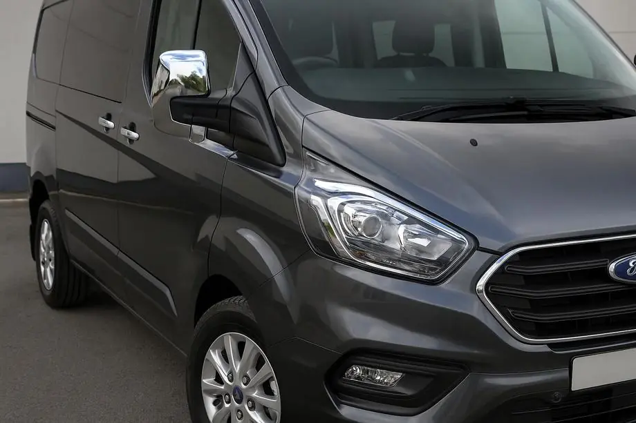 Ford Custom 2013-2022 гг. Накладки на Зеркала Серый Мат (2 шт., Пластик) Фото 1