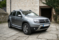 Dacia Duster 2008-2018 гг. Боковые Подножки Maydos V2 (2 шт., Алюминий и Нержавейка) фото 1
