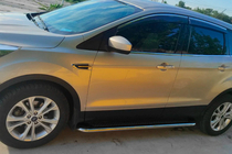 Ford Kuga/Escape 2013-2019 гг. Боковые Подножки Maydos V2 (2 шт., Алюминий + Нержавейка) фото 9