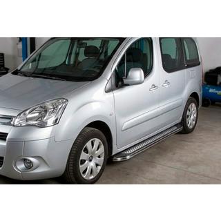 Боковые Подножки Maydos V2 (2 шт., Алюминий и Нержавейка) Peugeot Partner Tepee 2008-2018 гг. фото 1
