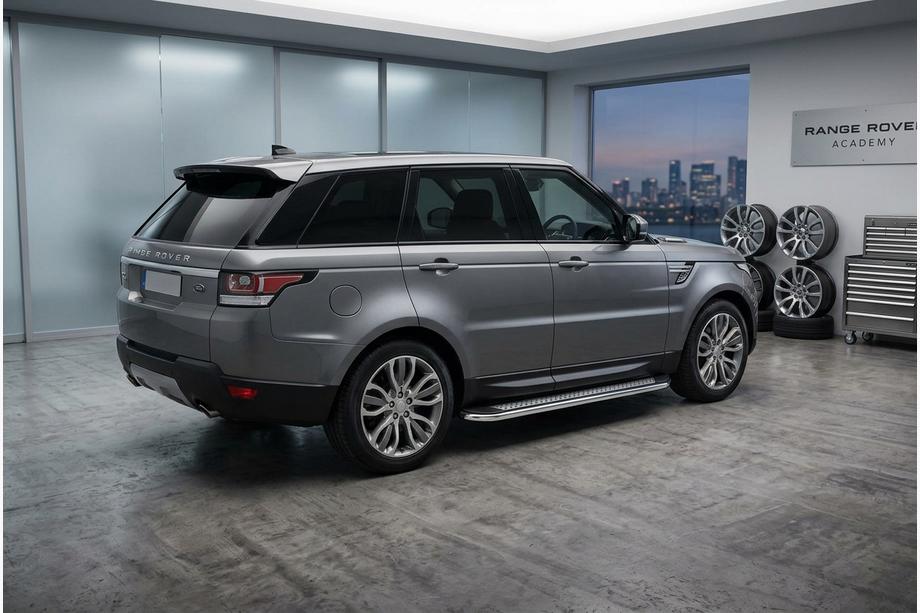 Range Rover Sport 2014-2022 гг. Боковые Подножки Maydos V2 (2 шт., Алюминий и Нержавейка) Image