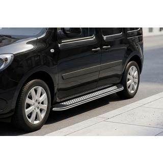 Боковые Подножки Maydos V2 (2 шт., Алюминий и Нержавейка) Renault Kangoo 2008–2020 гг. фото 1