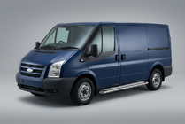 Ford Transit 2000–2014 гг. Боковые Подножки Maydos V2 (2 шт., Алюминий и Нержавейка) фото 1