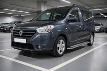 Renault Dokker 2013-2022 гг. Боковые Подножки Maydos V2 (2 шт., Алюминий и Нержавейка) фото 1