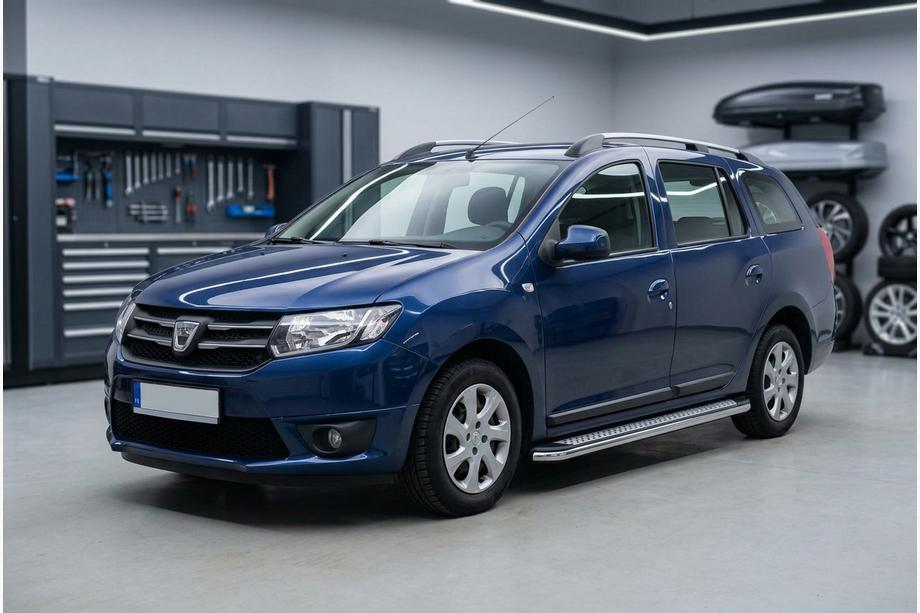 Dacia Logan MCV 2013-2020 гг. Боковые Подножки Maydos V2 (2 шт., Алюминий и Нержавейка) Фото 1