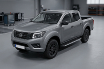 Nissan Navara/NP300 2016- гг. Боковые Подножки Duru (2 шт., Алюминий) фото 1