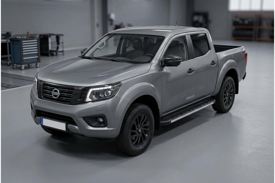 Nissan Navara/NP300 2016- гг. Боковые Подножки Duru (2 шт., Алюминий) Image