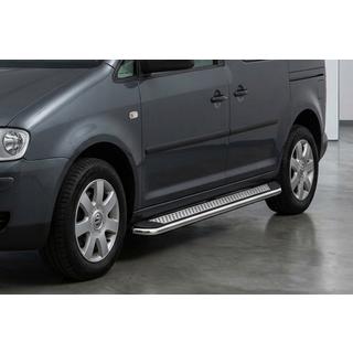 Боковые Подножки Maydos V2 (2 шт., Алюминий и Нержавейка) Volkswagen Caddy 2010-2015 гг. фото 1