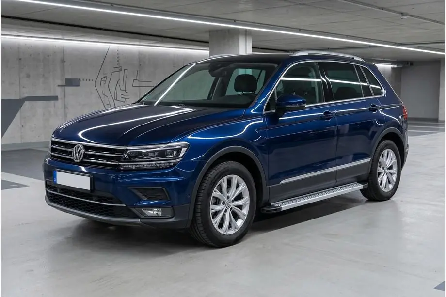 Volkswagen Tiguan 2016-2023 гг. Боковые Подножки Maya V2 (2 шт., Алюминий) Image