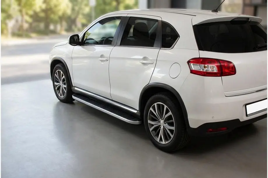 Peugeot 4008 2012-2017 гг. Боковые Подножки Tayga (2 шт., Алюминий) Image