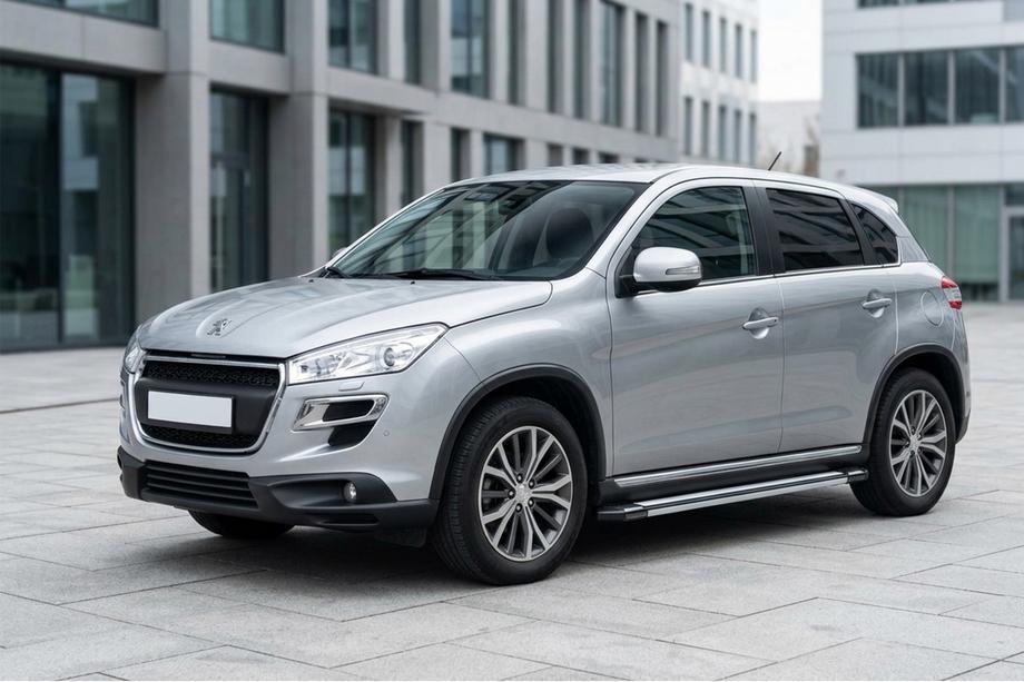 Peugeot 4008 2012-2017 гг. Боковые пороги Rainbow (2 шт., алюминий) Image