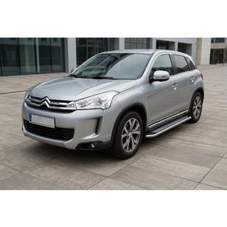 Боковые Подножки Maydos V2 (2 шт., Алюминий и Нержавейка) Citroen C-4 Aircross 2012-2017 гг. фото 1