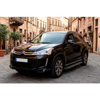 Боковые пороги Bosphorus Black (2 шт., алюминий) Citroen C-4 Aircross 2012-2017 гг. фото 1
