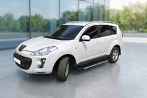 Peugeot 4007 2007-2013 гг. Боковые Подножки Duru (2 шт., Алюминий) фото 1