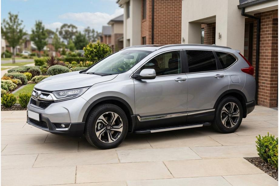 Honda CRV 2017-2022 гг. Боковые пороги RedLine V1 (2 шт., алюминий) Image
