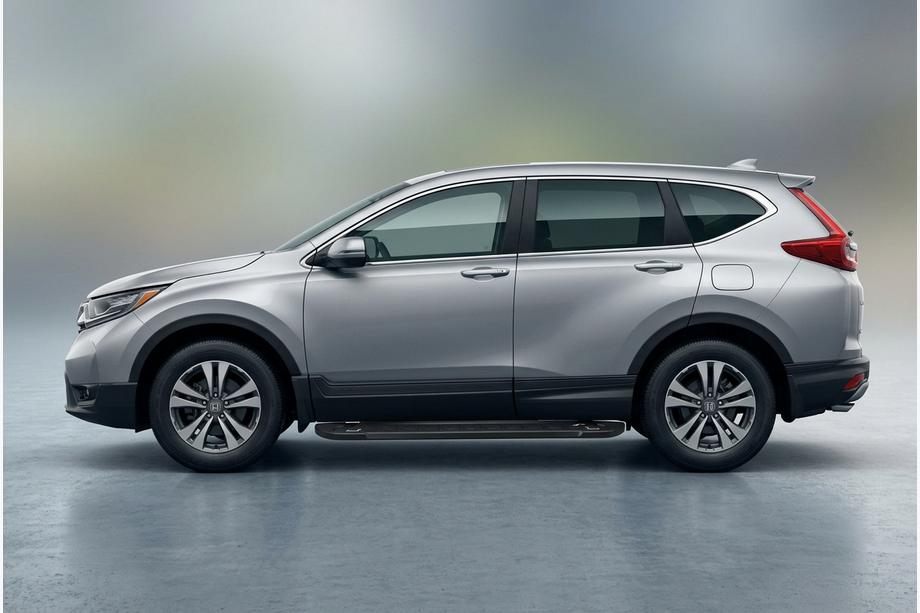 Honda CRV 2017-2022 гг. Боковые Подножки RedLine Black (2 шт., Алюминий) Image