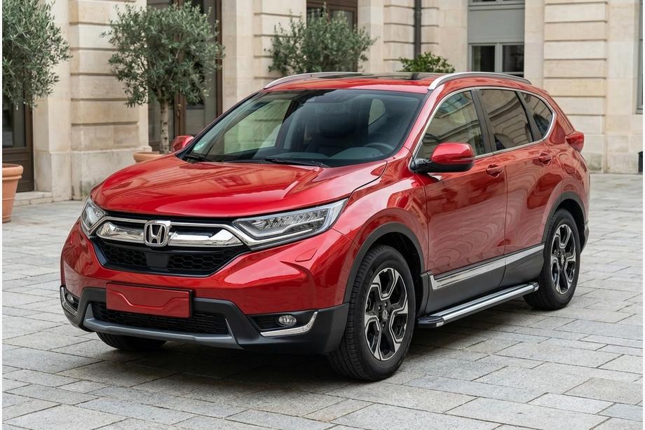 Honda CRV 2017-2022 гг. Боковые Подножки Rainbow (2 шт., Алюминий) Image