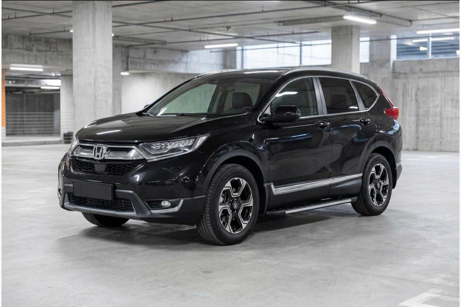 Honda CRV 2017-2022 гг. Боковые Подножки Duru (2 шт., Алюминий) Image