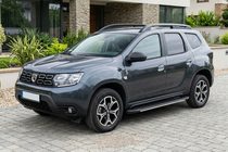 Renault Duster 2018-2024 гг. Боковые Подножки Bosphore Grey (2 шт., Алюминий) фото 1