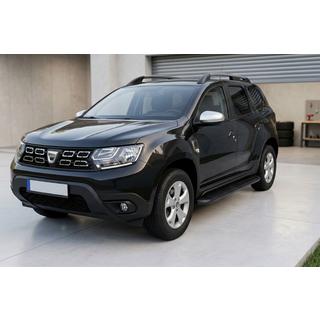 Боковые Подножки Tayga Black V1 (2 шт., Алюминий) Dacia Duster 2018-2024 гг. фото 1