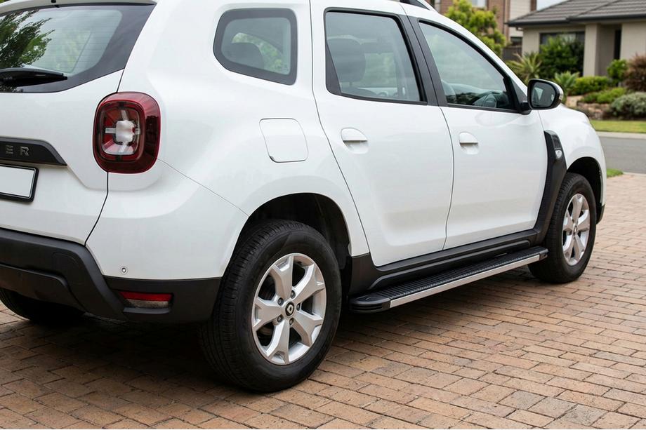 Dacia Duster 2018-2024 гг. Боковые Подножки Maya V1 (2 шт., Алюминий) Image
