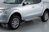 Fiat Fullback 2016- гг. Боковые Подножки Rainbow (2 шт., Алюминий) фото 1
