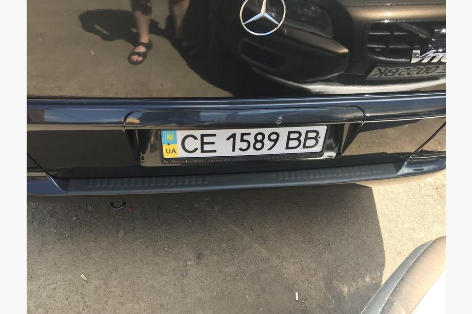 Mercedes Vito W638 1996-2003 гг. Накладка на задний бампер DDU-Мат (ABS) Фото 3