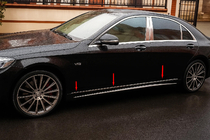 Mercedes S-class W222 2013-2022 гг. Накладки на молдинги V1 (6 шт, нержавейка) фото 1