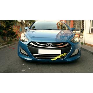 Накладки на нижнюю решетку тип 2 (нержавейка) Hyundai I-30 2012-2017 гг. фото 2