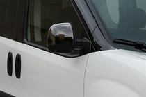 Opel Combo 2012-2018 гг. Накладки на Зеркала Черный Хром (2 шт., пластик) фото 1