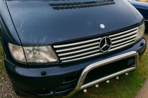 Mercedes Vito W638 1996-2003 гг. Хромированные Накладки на Решетку (V-class, Нержавейка) фото 1