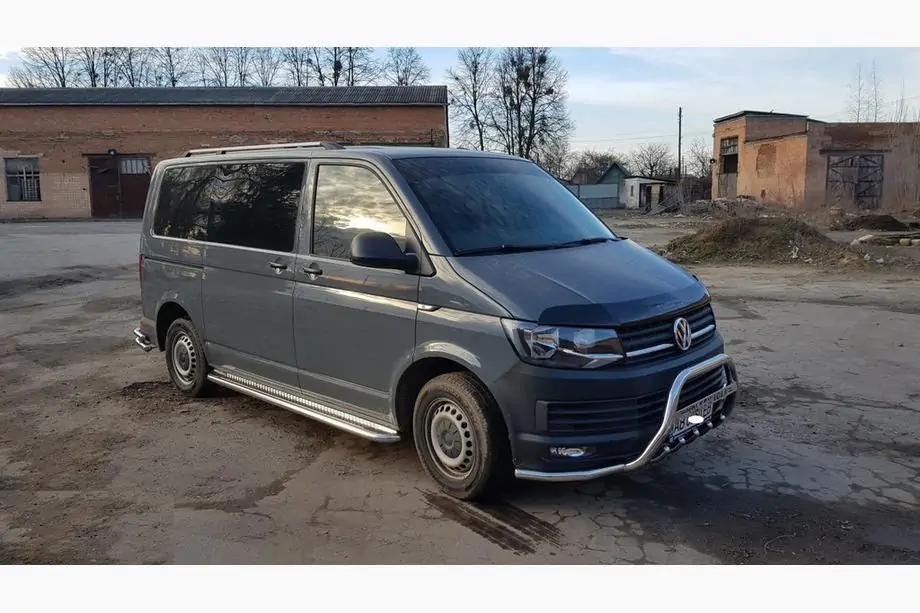 Volkswagen T6 2015-2024 гг. Боковые Подножки Premium (2 шт., Нержавейка) Image