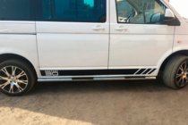 Volkswagen T6 2015-2024 гг. Боковые трубы (2 шт., нержавейка) фото 11