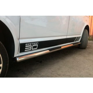 Боковые трубы (2 шт., нержавейка) Volkswagen T6 2015-2024 гг. фото 1