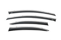 Honda Civic Sedan VIII 2006-2011 гг. Ветровики с хромированным молдингом (4 шт, Niken) фото 2