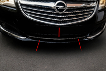 Opel Insignia 2008-2017 гг. Накладки на решетку бампера (нержавейка) фото 1