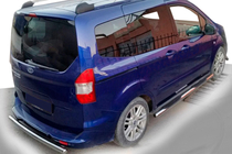 Ford Courier 2014-2023 гг. Боковые трубы (2 шт., нержавейка) фото 1
