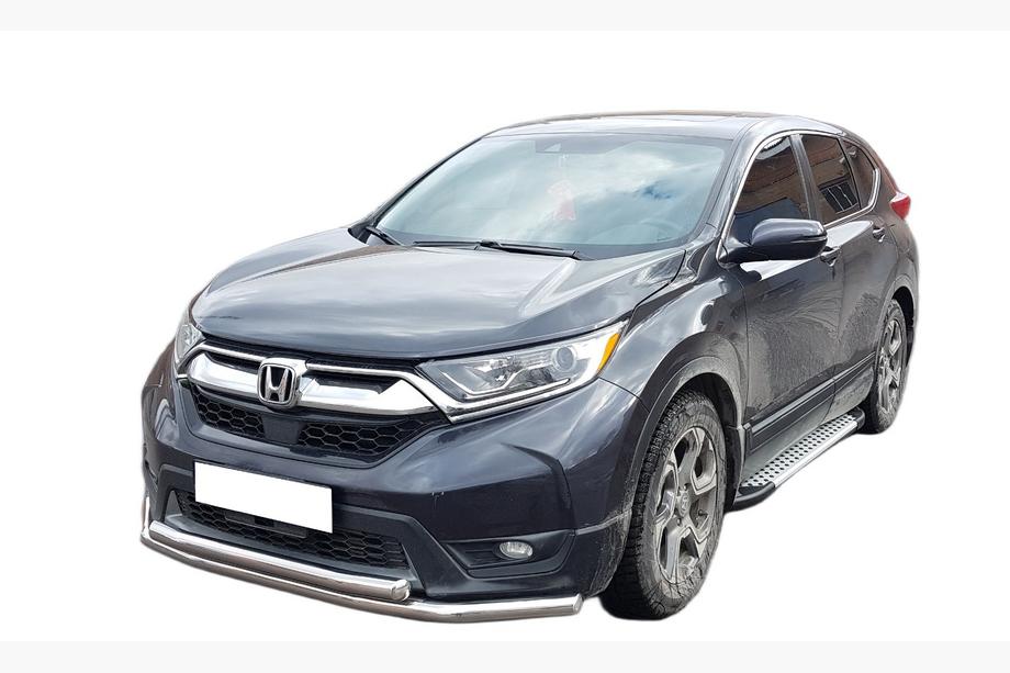 Honda CRV 2017-2022 гг. Передняя защита ST014 (2016-2019, Нерж. сталь) Фото 1