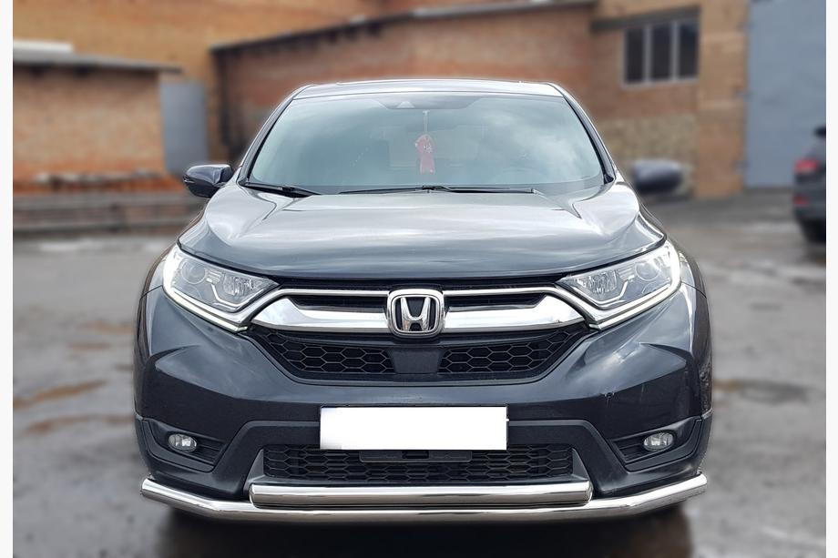 Honda CRV 2017-2022 гг. Передняя защита ST014 (2016-2019, Нерж. сталь) Фото 3
