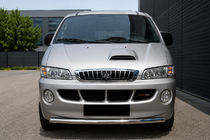 Hyundai H200, H1, Starex 1998-2007 гг. Передняя защита ST008 (нержавейка) фото 1