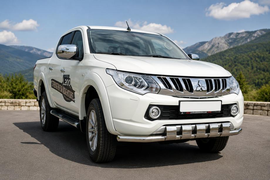 Mitsubishi L200 2015-2024 гг. Передняя защита ST015 (нержавейка) Image