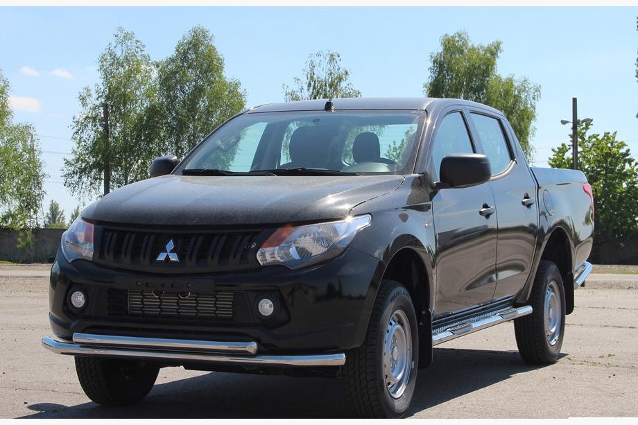 Mitsubishi L200 2015-2024 гг. Передняя защита ST014 (нержавейка) Фото 2