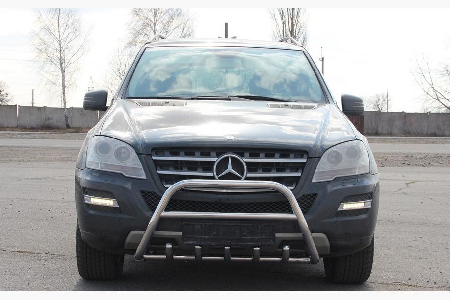 Mercedes ML W164 2005-2011 гг. Кенгурятник WT003 (нержавейка) Image