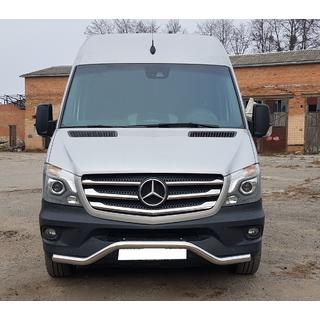 Передняя нижняя дуга MBSP.07.F3-04.6 (нерж. сталь) Mercedes Sprinter W906 2006–2018 гг. фото 1